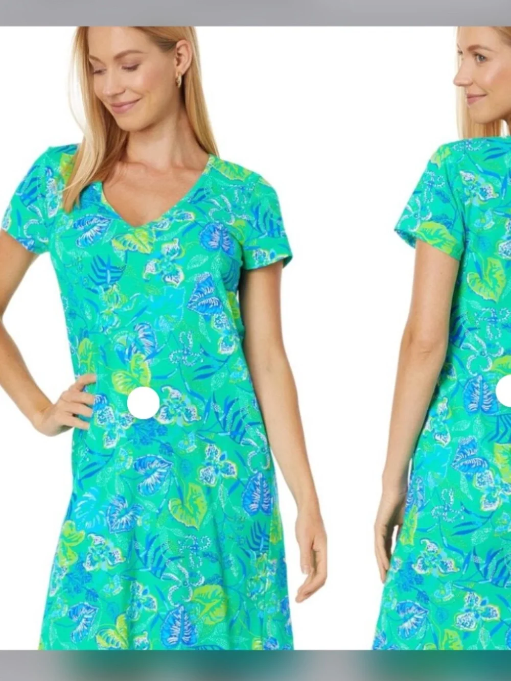 Lilly Pulitzer Etta Floral Pima Cotton Dress size Small